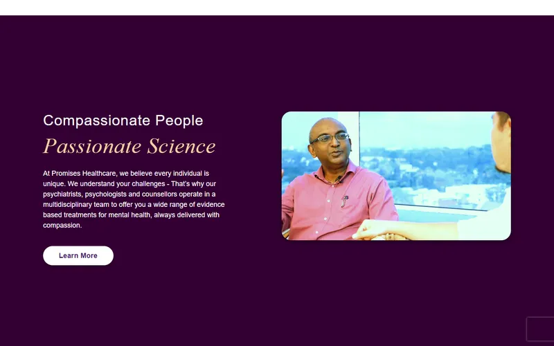 Promises Healthcare homepage