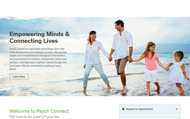Psych Connect homepage