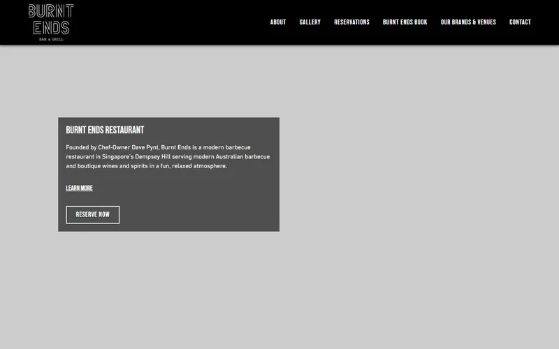 Burnt Ends homepage