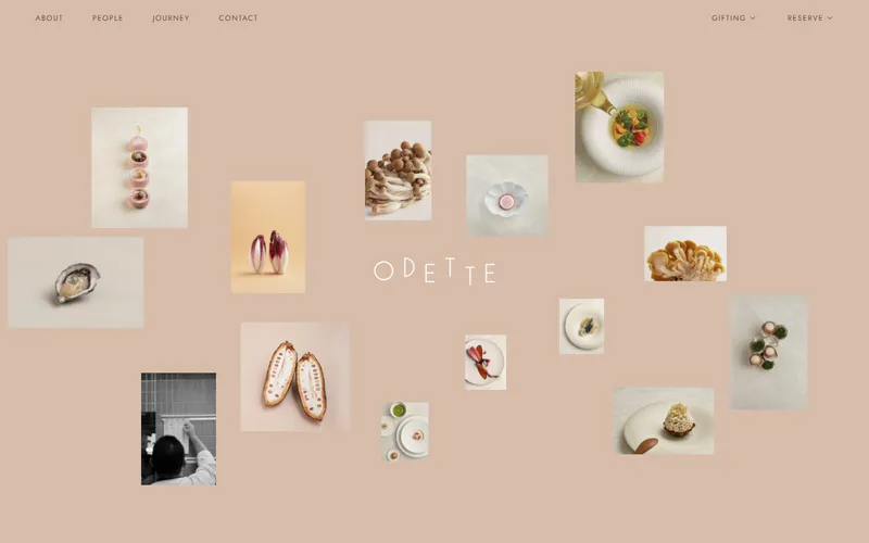 Odette restaurant homepage