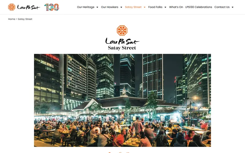 Satay Street at Lau Pa Sat page