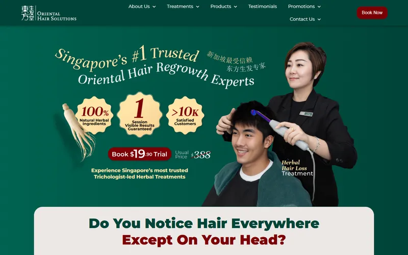 Oriental Hair Solutions homepage