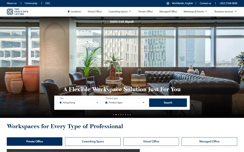 The Executive Centre homepage