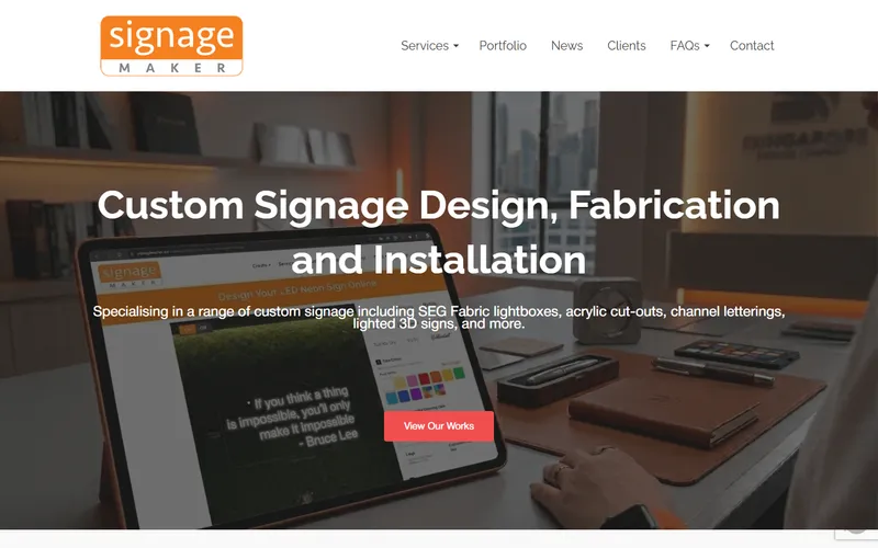 SignageMaker.sg Singapore homepage