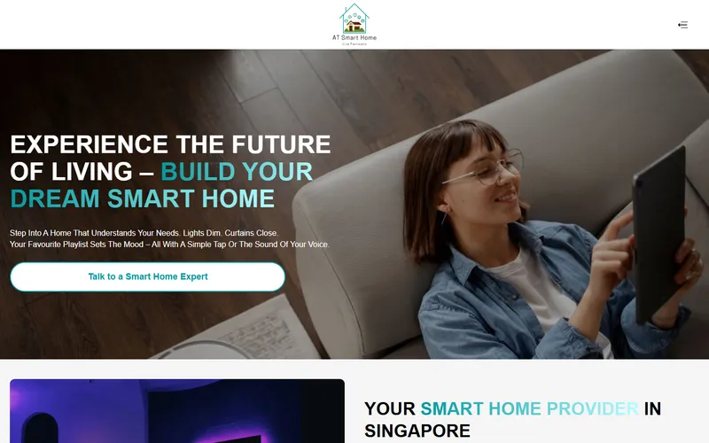 AT Smart Home smart home Singapore homepage
