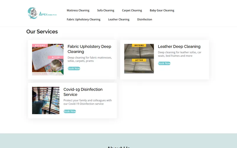 Apex Hygienic homepage