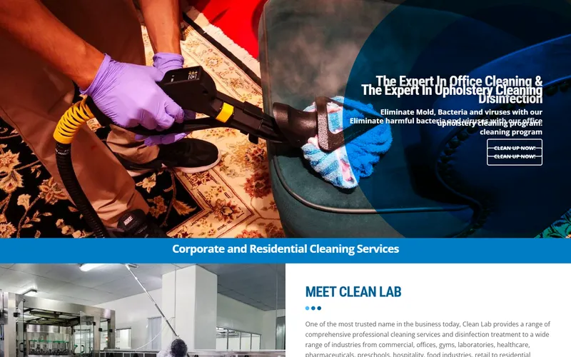Clean Lab homepage