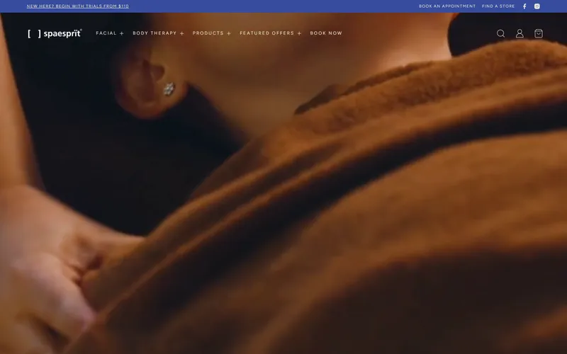 Spa Esprit Singapore homepage screenshot