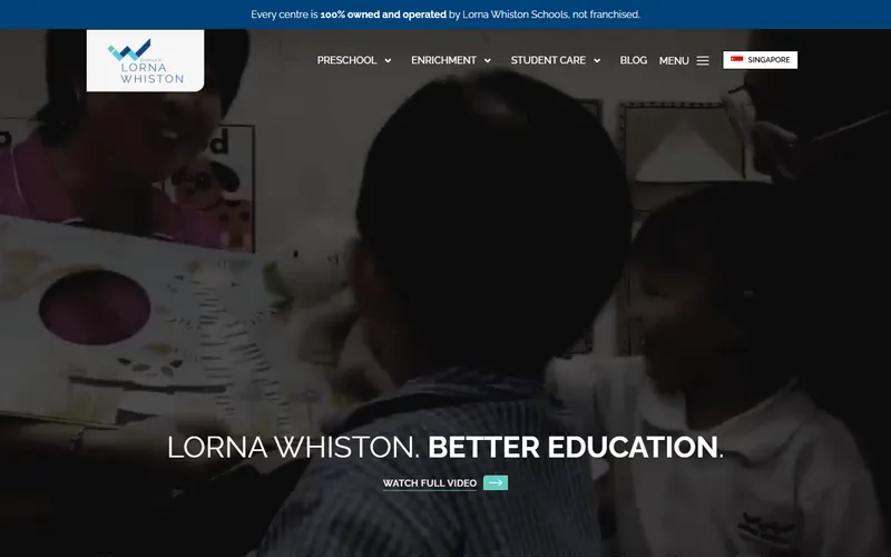 Lorna Whiston Schools homepage screenshot