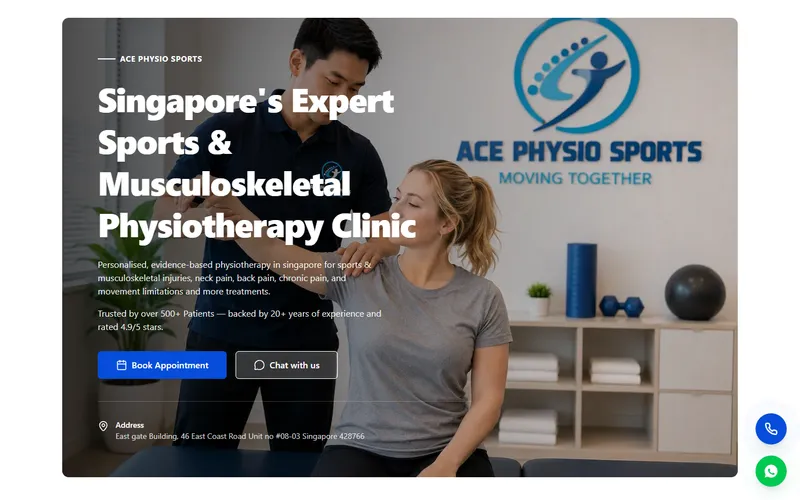 ACE Physio Sport homepage