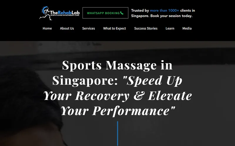 The Rehab Lab sports massage page