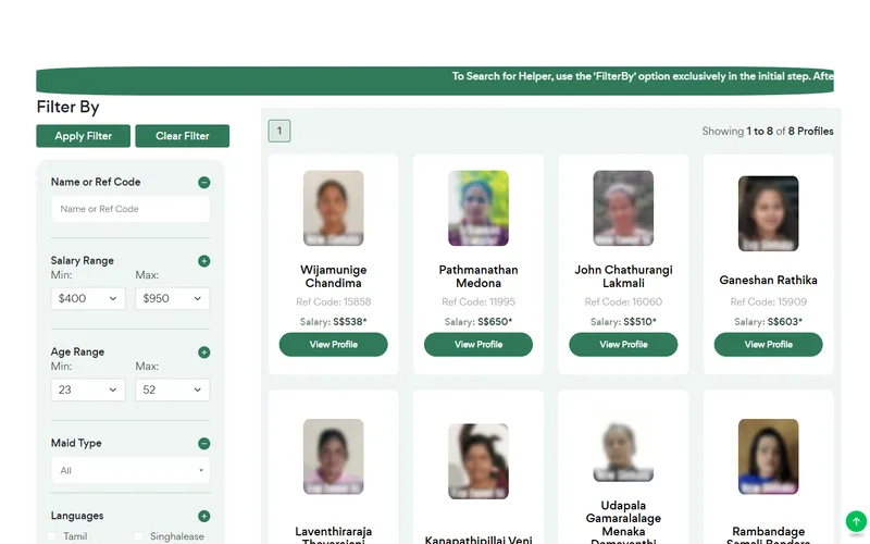 Danz Hariya Employment Services homepage