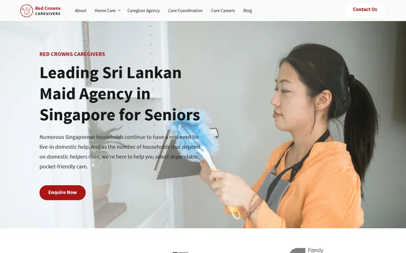 Red Crowns Caregivers homepage