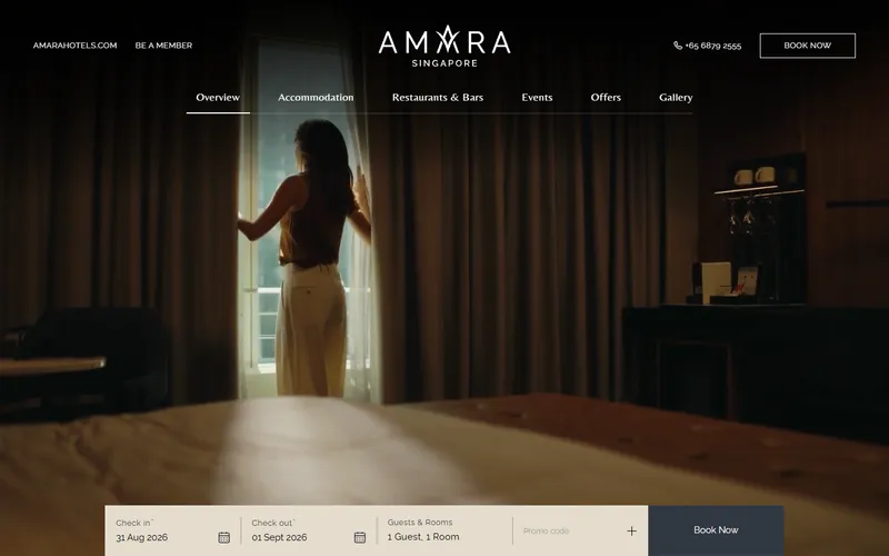 Amara Singapore hotel homepage