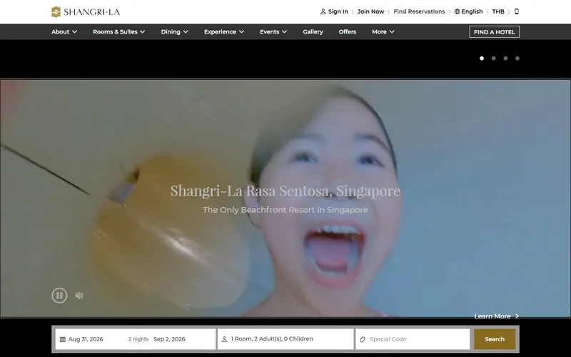Shangri-La Rasa Sentosa Singapore homepage