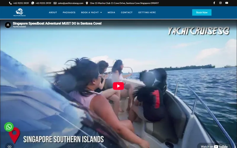 YachtCruiseSG Singapore homepage