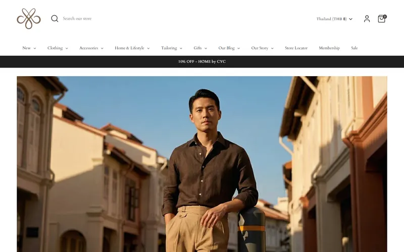 CYC Tailor Singapore homepage