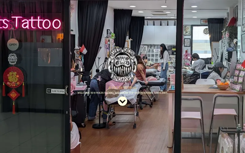 8 Volts Tattoo Singapore homepage