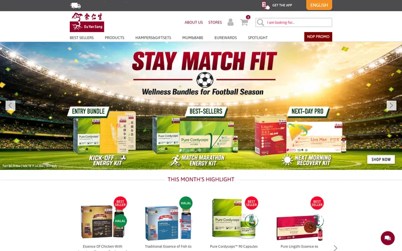 Eu Yan Sang TCM Clinic homepage