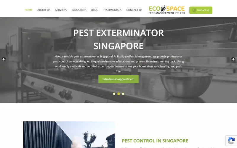 EcoSpace Pest Management homepage