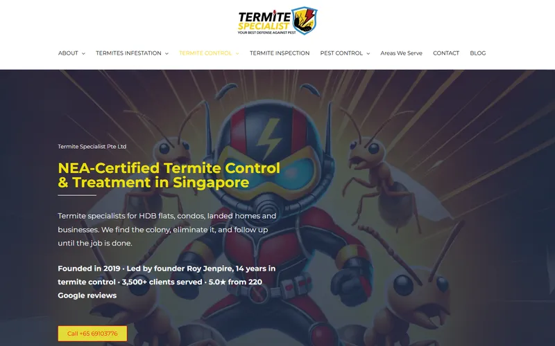 Termite Specialist homepage