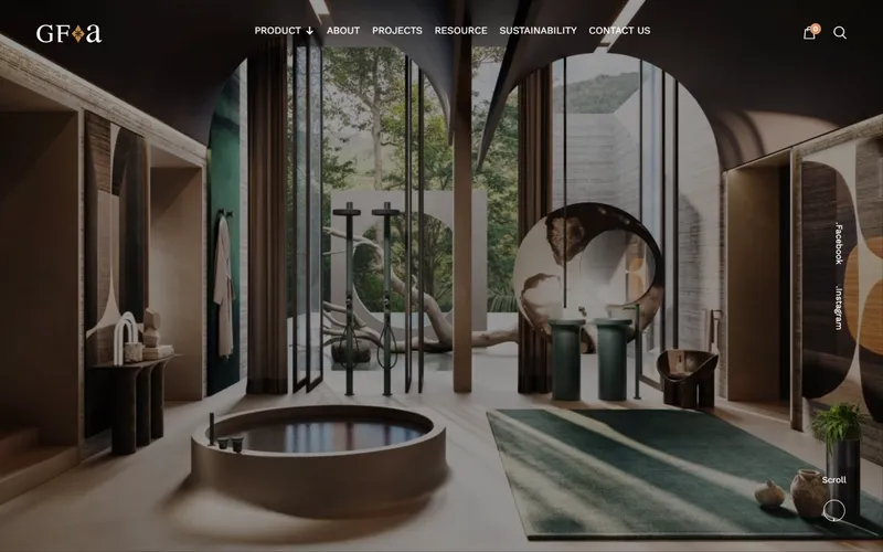 GF+A Global tile shop Singapore homepage