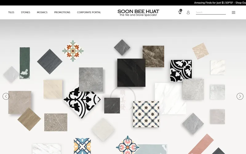 Soon Bee Huat tile shop Singapore homepage