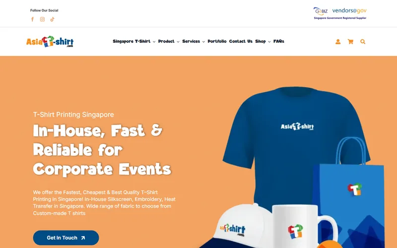 Asia T-shirt Singapore homepage