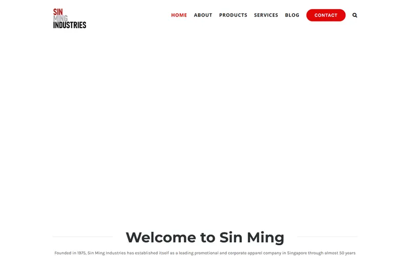 Sin Ming Industries Singapore homepage