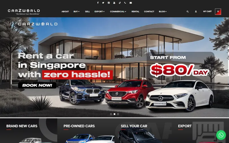 CarZ World homepage