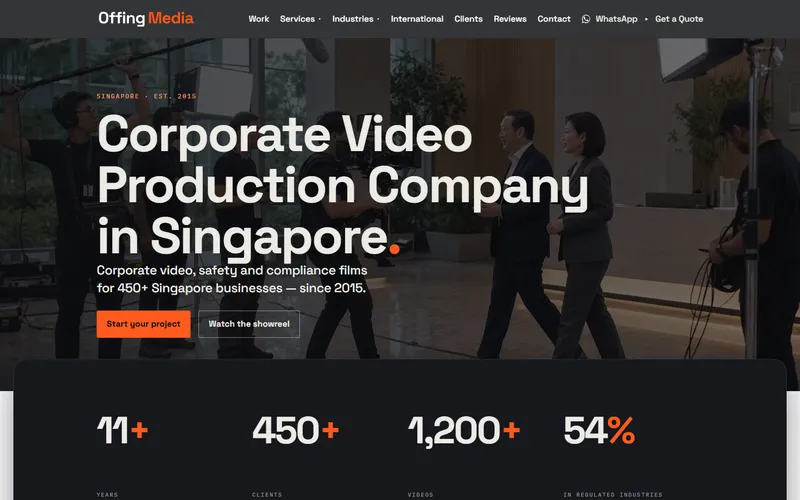 Offing Media corporate video Singapore homepage