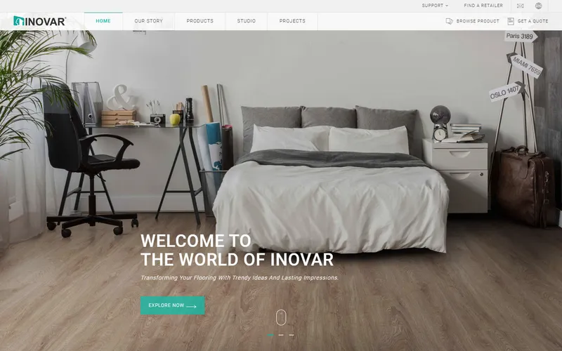 Inovar Floor vinyl flooring Singapore homepage