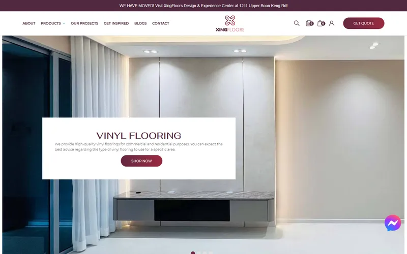 Xing Floors vinyl flooring Singapore homepage
