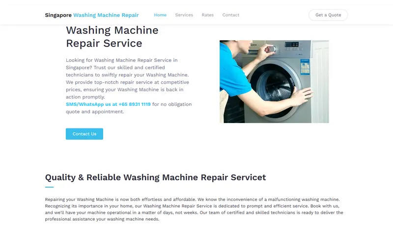 WashingMachineRepair.sg homepage
