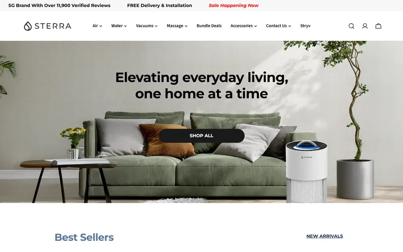 Sterra homepage