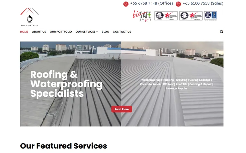 Proof-Tech Waterproofing homepage