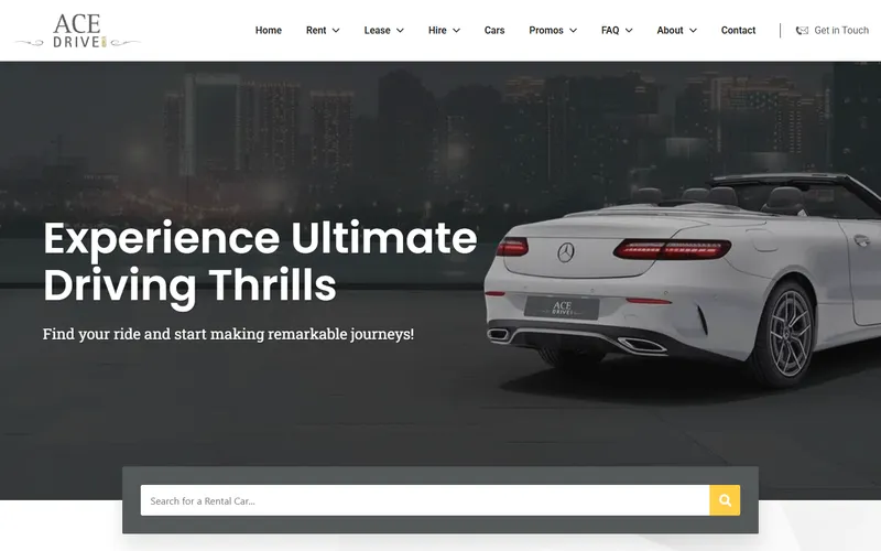 Ace Drive wedding car rental Singapore homepage