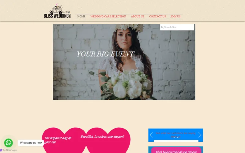 Bliss Wedding Cars Singapore homepage