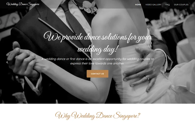 Wedding Dance Singapore homepage