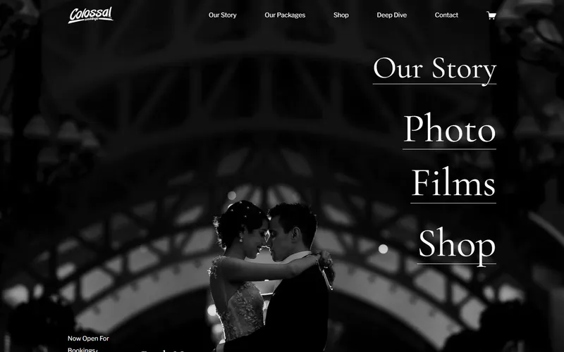 Colossal Weddings photographer Singapore homepage