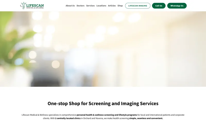Lifescan Medical & Wellness homepage