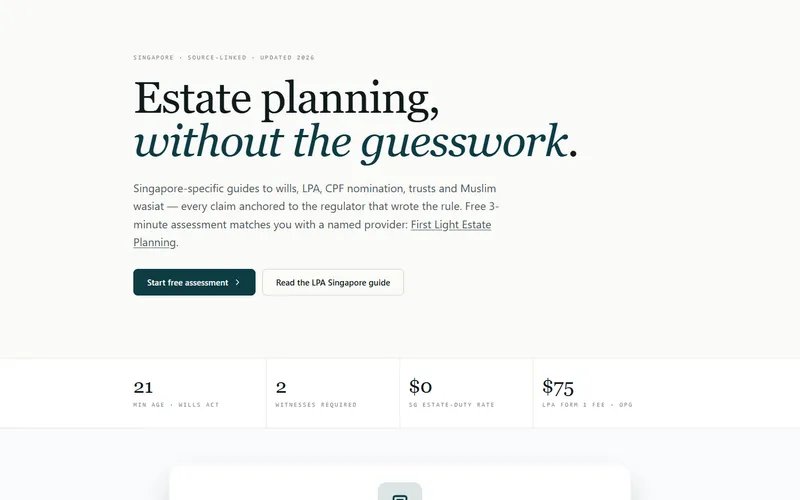 EstatePlanner.sg Singapore homepage