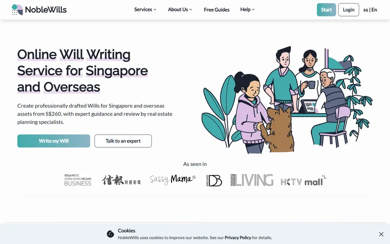 Noble Wills Singapore homepage