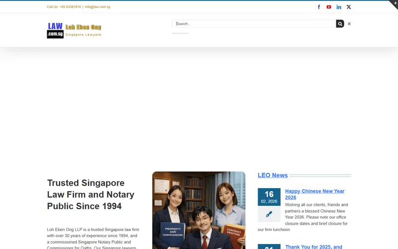 Loh Eben Ong LLP homepage