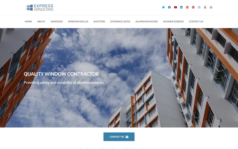 Express Windows window contractor Singapore homepage