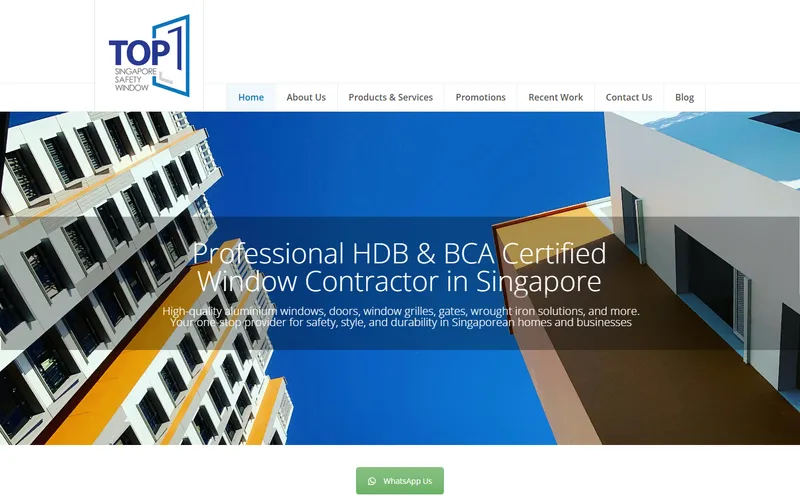 Top 1 Singapore Safety Window contractor homepage
