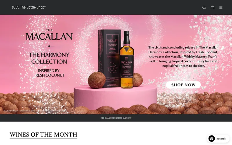 1855 The Bottle Shop Singapore homepage
