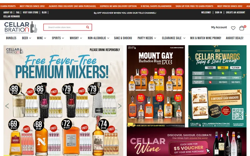 Cellarbration Singapore homepage
