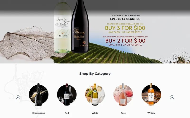 Crystal Wines Singapore homepage