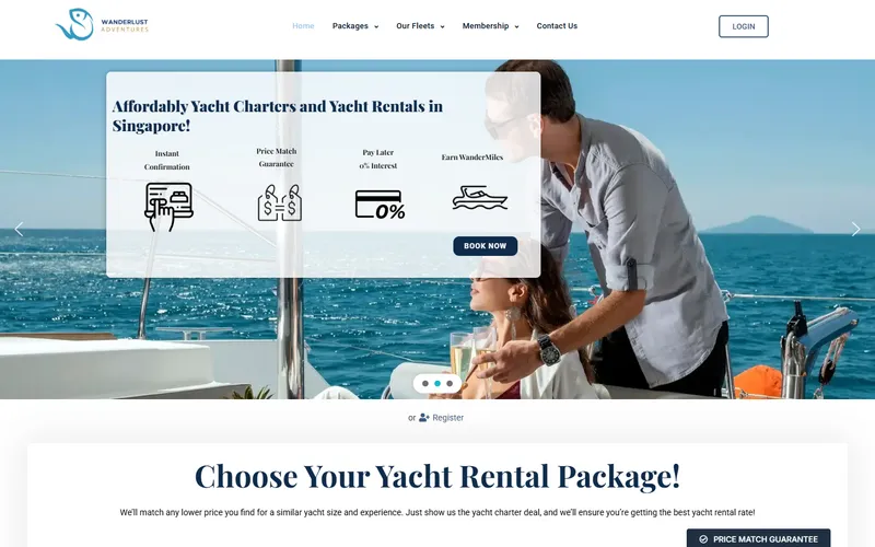 Wanderlust Adventures Singapore homepage